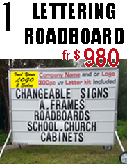 Lettering Roadboard A-Frame  Jack Flash Signs